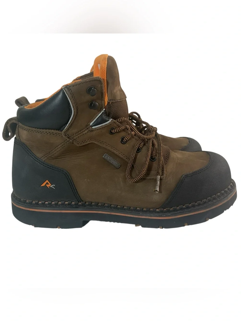 Ridgecut RCT002TS Men’s Waterproof Steel Toe Work Boots Brown Leather Size 11 W